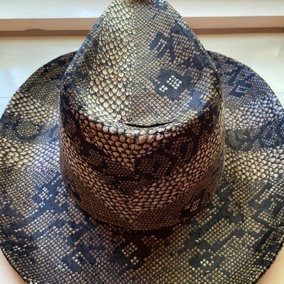 Women\'s Ethnic/Animal  Print (Black, Brown & Tan) Cowboy Hat main image 5